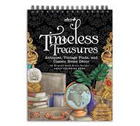 ColorIt Timeless Treasures: Antigüedades, hallazgos vintage y decoración clásica del hogar para adultos, 50 dibujos originales, encuadernación en espiral, impresión de EE. UU., cubierta plana de libro