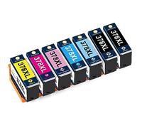 ColorKing 378 378XL compatibles con Epson 378 378XL para Epson XP 8600 Cartuchos de Impresora para Epson Expression Photo XP 8700 Cartuchos XP-8605 XP-8505 XP-8500 (7 Colores)