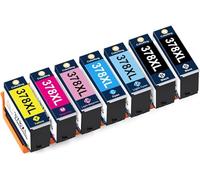 ColorKing 378 378XL compatibles con Epson 378 378XL para Epson XP 8600 Cartuchos de Impresora para Epson Expression Photo XP 8700 Cartuchos XP-8605 XP-8505 XP-8500 (7 Colores)