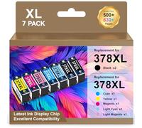 ColorKing 378 378XL Cartuchos de Tinta Compatibles con Epson 378 Multipack | para Epson Expression Photo XP8500 XP8505 XP8600 XP8605 XP8700 XP-15000 (7 Paquetes)