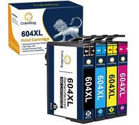 ColorKing 604 XL Cartuchos Remanufacturado para Epson 604XL Cartucho para Epson XP 2200 para Epson Expression Home XP-2205 XP-3200 XP-4200 Workforce WF-2910 WF-2930 (1Negro 1Cian 1Amarillo 1Magenta)