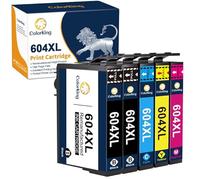 ColorKing 604XL Cartuchos de Tinta Compatibles con Epson 604 604XL para Epson XP-2200 XP-2205 XP-3200 XP-4200 XP-3205 XP-4205 Workforce WF-2930 WF-2935 WF-2910 (2Negro 1Cian 1Amarillo 1Magenta)