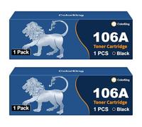 ColorKing Cartucho Tóner Reemplazo para HP 106A W1106A Toner Compatible para HP Laser 107w 107a Laser MFP 135a 135w 137fnw 135wg 135r 137fwg Laser 107r (2 Negro, con Chip)