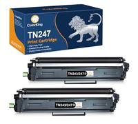 ColorKing Compatible TN243BK TN247 Toner Negro Brother para DCP-L3550CDW, HL-L3230CDW, MFC-L3750CDW, HL-L3270CDW, MFC-L3770CDW, HL-L3210CDW (2 Unidades)
