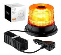 Colorlam 40LED Rotativo Luz Estroboscópica Homologada E57,40W Luz Emergencia Coche con 5m Cable,Impermeable IP67 para 12V/24V Coche,Remolque,Tractor(7 Patrones de Flash)