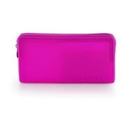 Colorline 58711 - Portatodo Plano de Silicona, Estuche Multiuso para Viaje, Material Escolar, Neceser y Accesorios. Color Fucsia, Medidas 21 x 10.5 x 3 cm