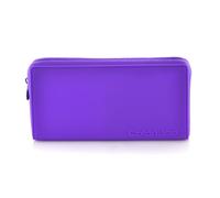 Colorline 58711 - Portatodo Plano de Silicona, Estuche Multiuso para Viaje, Material Escolar, Neceser y Accesorios. Color Morado, Medidas 21 x 10.5 x 3 cm