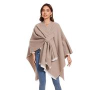Colornial Chal Elegante para Mujer Capa Frontal Abierta Poncho Suave, Adecuado para Primavera, Otoño e Invierno (Color 22)