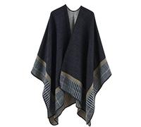 Colornial Chal Elegante para Mujer Capa Frontal Abierta Poncho Suave, Adecuado para Primavera, Otoño e Invierno