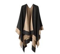 Colornial Chal Elegante para Mujer Capa Frontal Abierta Poncho Suave, Adecuado para Primavera, Otoño e Invierno