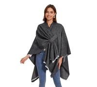 Colornial Chal Elegante para Mujer Capa Frontal Abierta Poncho Suave, Adecuado para Primavera, Otoño e Invierno (Color 21)