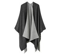 Colornial Chal Elegante para Mujer Capa Frontal Abierta Poncho Suave, Adecuado para Primavera, Otoño e Invierno