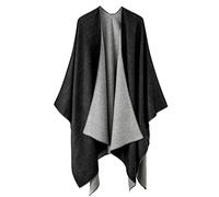 Colornial Chal Elegante para Mujer Capa Frontal Abierta Poncho Suave, Adecuado para Primavera, Otoño e Invierno