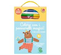 Coloro con i pennarelli magici 4+. Il mio album azzurro. Ediz. illustrata. Con pennarelli