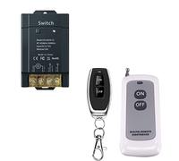COLOROCK Interruptor de control remoto inalámbrico, DC 12 V/24 V/48 V/72 V/40 A/40 A Relé RF Interruptor remoto para sistemas de seguridad de bomba, barreras de puerta de cortina de puerta, etc.