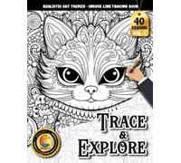 COLOROO Ink Tracing Book: Realistic Cat Illustrations for Calmness and Drawing Confidence: Creative Art Activity for Adults | Enhance Concentration ... (Realistic Cat Tracing and Explore Series)