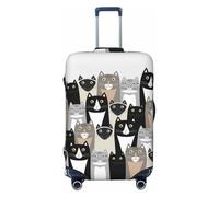 Colors Cats - Fundas protectoras elásticas para equipaje de viaje, 45,7 a 81,3 cm, Negro, Small