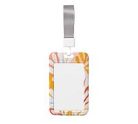 Colors, funda protectora de plástico duro para tarjetas de identificación, diseño de plantas, color naranja quemado, para enfermeras y oficina