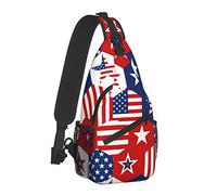 Colors of American Flag Stars Sling Bag para Mujeres y Hombres, patriótico Crossbody Shoulder Bags Casual Sling Backpack Chest Bag Travel Senderismo Daypack para Exteriores