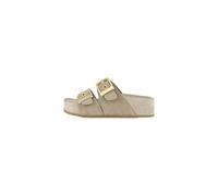 Colors of California Platform Sandals Beige Suede, beige, 39 EU
