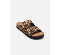 Colors of California Pony hair two buckle sandal 38 Marrón