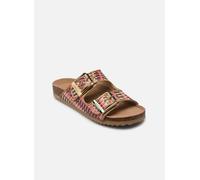 Colors of California Two buckle sandal in rafia 38 Multicolor