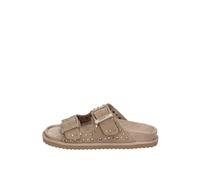 Colors of California Two buckle sandal with studs MUD 36, Mud, 36 EU