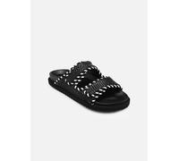 Colors of California Two strap sandal in raffia 36 Negro