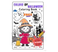 Colors of Halloween Coloring Book: 25 Spooky & Sweet Pages + Bonus DIY Mask