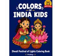 Colors of India Kids: Diwali Festival of Lights Kids Coloring Book with Simple Traditional Outlines for Children Ages 4-8
