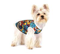 ColorSwirlMoves - Camiseta de alta calidad para perro, ropa suave 100% algodón para perros, perfecta para perros pequeños a medianos, camisas elegantes y cómodas para perros, talla L