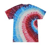Colortone Camiseta Batik Unisex 'Swirl' | Camiseta Hippie Hombre Camiseta Hippie Mujer S - 5XL con Diferentes Estampados | Ropa Flower Power Mujer y Hombre de algodón | Fire Cracker, XL