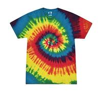 Colortone Camiseta Batik Unisex 'Swirl' | Camiseta Hippie Hombre Camiseta Hippie Mujer S - 5XL con Diferentes Estampados | Ropa Flower Power Mujer y Hombre de algodón | Rainbow, 3XL
