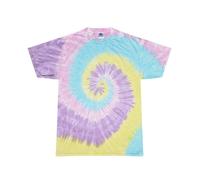 Colortone- Camiseta de manga corta gruesa de efecto teñido con arcoiris para ch