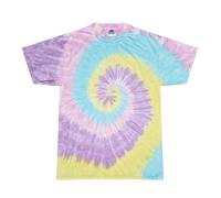 Colortone- Camiseta de manga corta gruesa de efecto teñido con arcoiris para ch