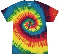 Colortone Camiseta unisex Batik 'Swirl' | Batik Shirt S - 5XL con diferentes patrones | Flower Power Ropa Mujer Hombre de Algodón | Diseño Batik teñido a mano, arco iris, M