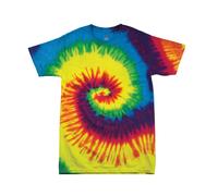 Colortone camiseta unisex tie-dye td02m - manga corta tee algodón colorido super