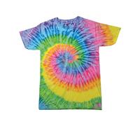 Colortone camiseta unisex tie-dye td02m - manga corta tee algodón colorido super