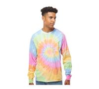 Colortone Unisex Batik Camiseta Manga Larga Hombre 'Remolino' | Camisa Adulto sin Capucha | Ropa Flower Power Mujeres Hombres Algodon | Diseño Batik Teñido a Mano | Eternity, M