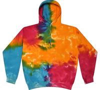 Colortone Unisex Batik Sudadera 'Rainbow' | Sudadera con Capucha Batik S - 3XL con Diferentes Patrones | Ropa Flower Power Sudadera Hombre Sudadera Mujer Algodón | Neon Rainbow, 3XL