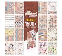 colortouch Calcomanías para planificador, 1500 piezas mensuales, semanales, diarias, 16 hojas, diarios, accesorios esenciales para planificador de temporada