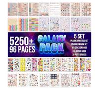 Colortouch - Juego de pegatinas 3D, 5250+ piezas 96 hojas de pegatinas 3D infladas para niños, pegatinas infantiles - Bullet Journal, álbum de pegatinas, scrapbook para adultos dinosaurios coches