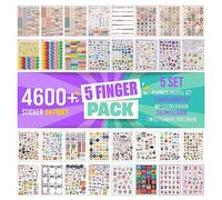colortouch Juego de pegatinas para planificador - 4600 + piezas - 64 hojas Juego de pegatinas mensuales, semanales, diarias para colección Bullet Journal, calendario, organizador, diarios, agenda