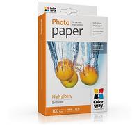 ColorWay alta papel fotográfico satinado, 4 x 6 cm, 100 hojas, 62lb, 230 g/m². Imprimir imágenes de calidad superior con colores vibrantes y excelente nitidez de la imagen. Compatible con todas las impresoras de inyección de tinta. (PG2301004R)