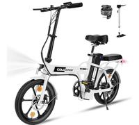 COLORWAY BK5 Bicicleta Eléctrica Plegable, 16" Bicicleta Urbana de Paseo,250 W,36 V 8,4 Ah batería extraíble, Pantalla LCD,hasta 35-70 KM, Velocidad hasta 25KM/H,Urban E-Bike, Unisex