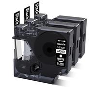 COLORWING Dymo - Cinta adhesiva de poliéster permanente D1 45021 de 1/2 pulgada S0720610 compatible con DYMO LabelManager 160 210D 280 360D COLORPOP, paquete de 3