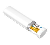 Colorwing Pastillero Semanal de 1 Toma, Organizador de Medicamentos para Viaje Diario, Caja de Pastillas para 7 Días, Lateral Retráctil y Extraíble, Fácil de Abrir (Blanco)
