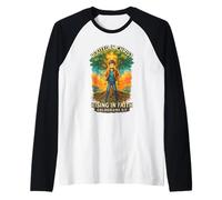 Colosenses 2:7 Arraigados en Cristo | Diseño Ilustrado de Fe Camiseta Manga Raglan