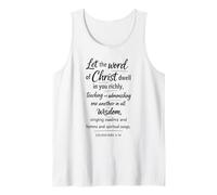 Colosenses 3:16 Que Habite La Palabra De Cristo Escritura Jesús Camiseta sin Mangas