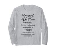 Colosenses 3:16 Que Habite La Palabra De Cristo Escritura Jesús Manga Larga